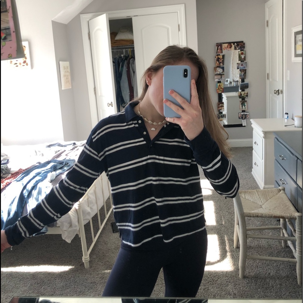 adorable varsity striped t-shirt!